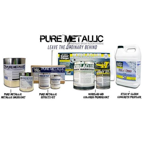 Pure Metallic Epoxy Floor Kit - Garage Paint - Custom Color 200 sq/ft - Click Image to Close