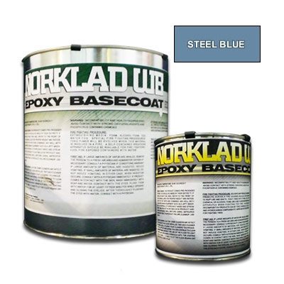 Norklad WB Colored Epoxy - Concrete Floor Paint - Steel Blue 250+ sq ft - Click Image to Close