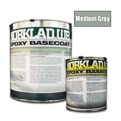 Norklad WB Colored Epoxy - Concrete Floor Paint - Med. Gray 250+ sq ft - Click Image to Close