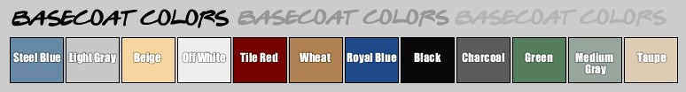 Color Samples of our Base coat Epoxy