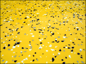 Norklad 200 - Traffic Yellow with Black Marble Flake