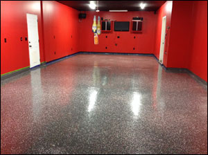 Charcoal Basecoat, Hockeytown 1/4" Full Broadcast, HPU 747 Clear Coat - AFTER