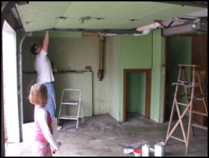 Garage Flooring Photo Gallery - Before