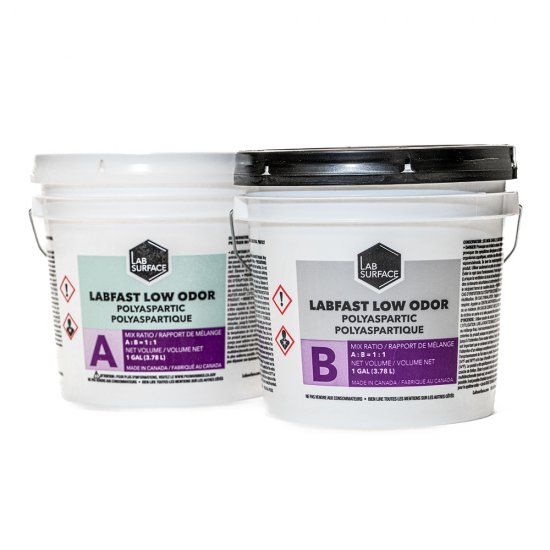 Labsurface LABFAST LO 85XT Polyaspartic | Clear Extended-Working Time Epoxy Hardener | Flexible Application Time - 2 Gallon Kit - Click Image to Close