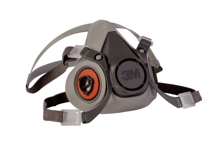 3M 6200 Half Facepiece Reusable Respirator Mask, Medium - Click Image to Close