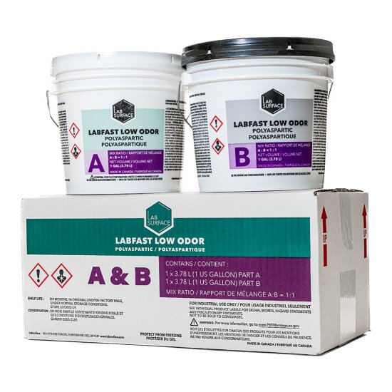 Labsurface LABFAST LO 85 Polyaspartic | Clear High-Speed Epoxy Hardener for Quick Curing - 2 Gallon Kit - Click Image to Close