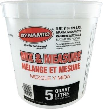 Dynamic 5 Qt Mix & Measure Disposable Paint Pail Plus Ratios