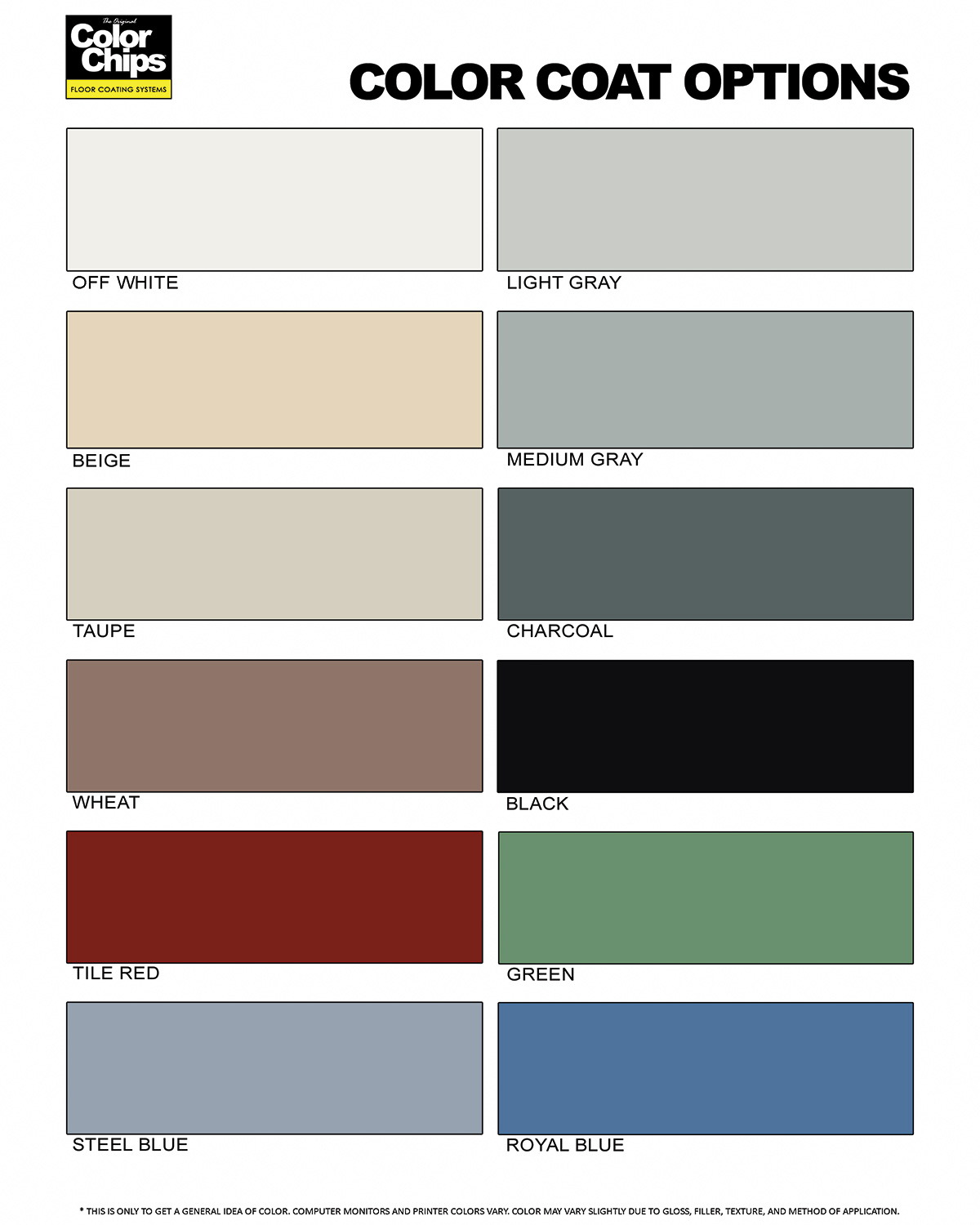 Corotech Color Chart