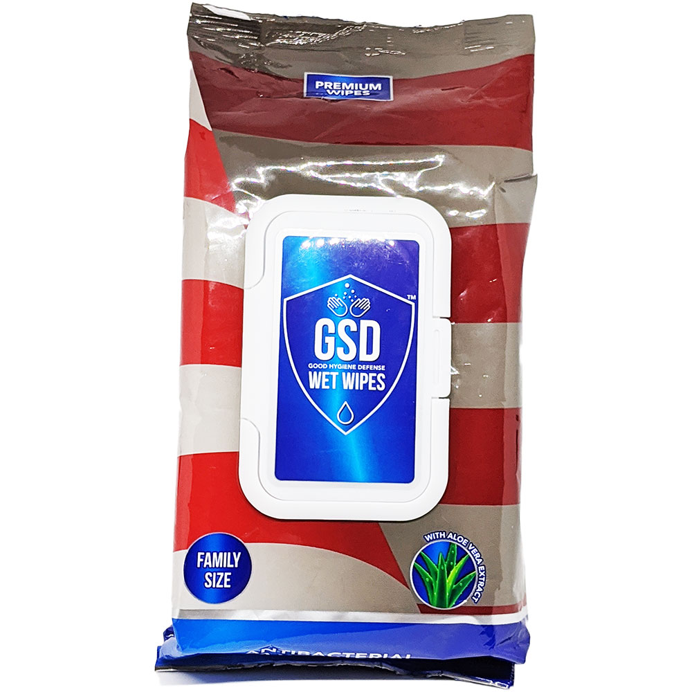 GSD Good Hygiene Wipes, Antibacterial Wet Wipes for Sanitizing and Disinfecting, 80 per pack
