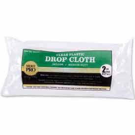 Merit Pro 9' X 12' 2 Mil, Clear Rolled Drop Cloth (each) - Click Image to Close