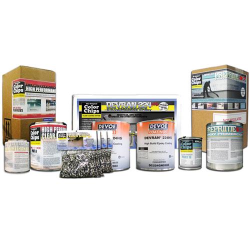 Garage Floor Epoxy Kit - Custom Paint - Solvent Based 400sqft
