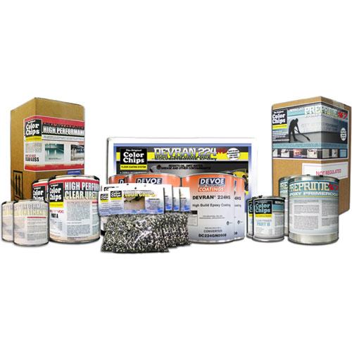 Garage Floor Epoxy Kit - Custom Paint - Solvent Based 900sqft