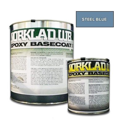 Norklad WB Colored Epoxy - Concrete Floor Paint - Steel Blue 250+ sq ft