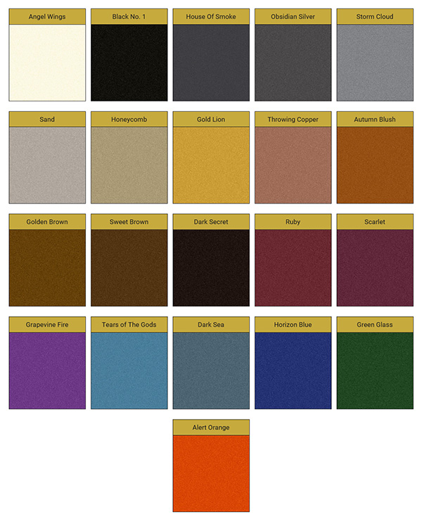 Pure Metallic Color Chart